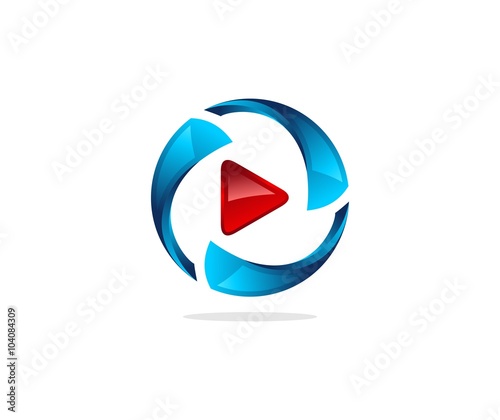 Free Download Play button logo - GFXLoad