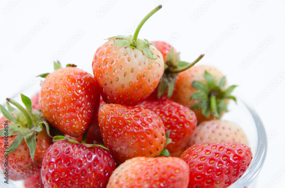 Juicy, fresh strawberries in a bowl Juicy, fresh strawberries in a bowl