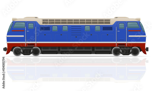 railway locomotive train vector illustration