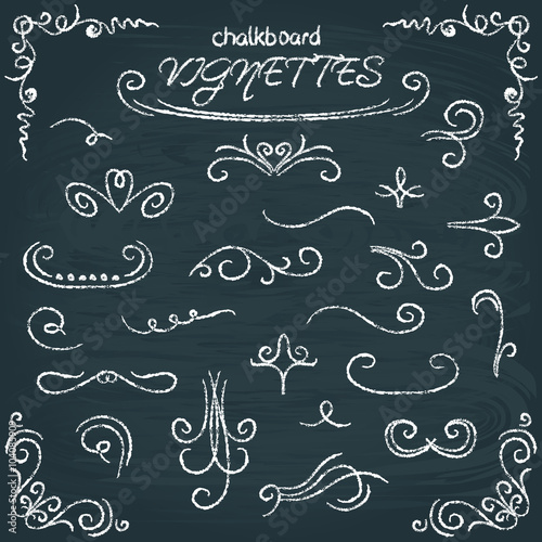 Collection of chalkboard vignettes