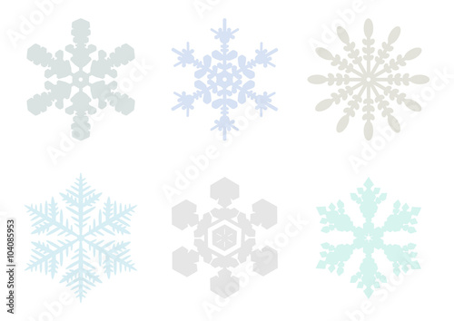 雪の結晶のイラストセット