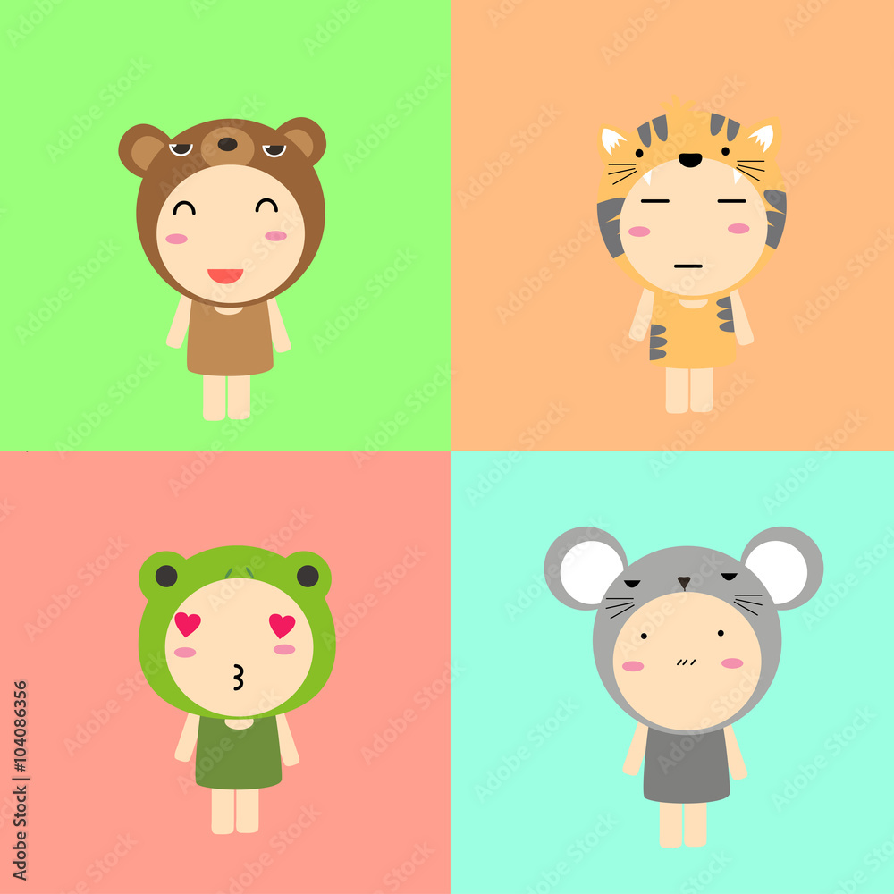 Naklejka premium cute animal 