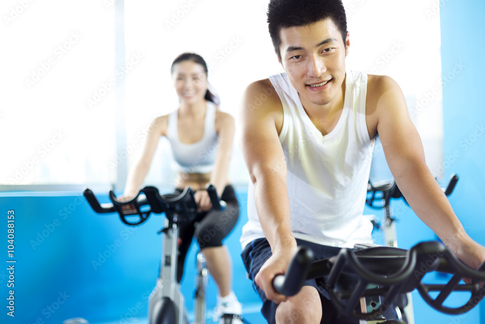 people working out in modern gym