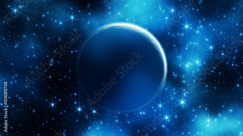 Planet on a starry background.