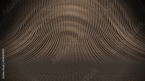 Wood weave 3D abstract background Stage