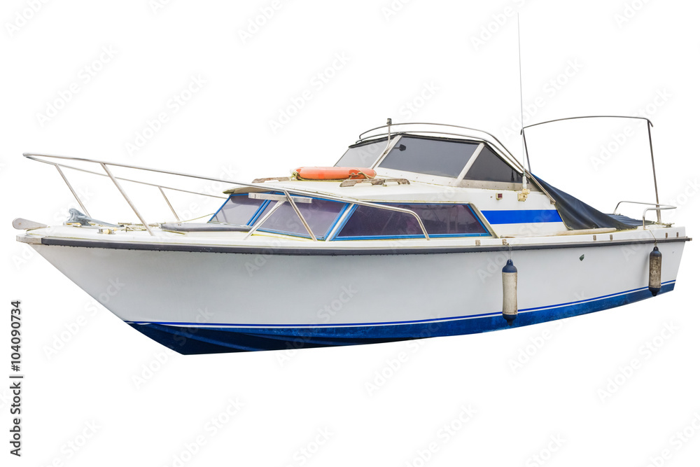 motor boat isolated on a white background motor boat isolated on a white background