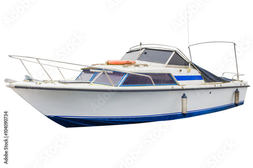 motor boat isolated on a white background