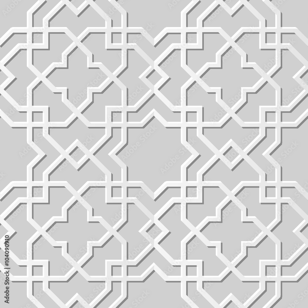 Vector damask seamless 3D paper art pattern background 337 Star Cross Line
Vector damask seamless 3D paper art pattern background 337 Star Cross Line