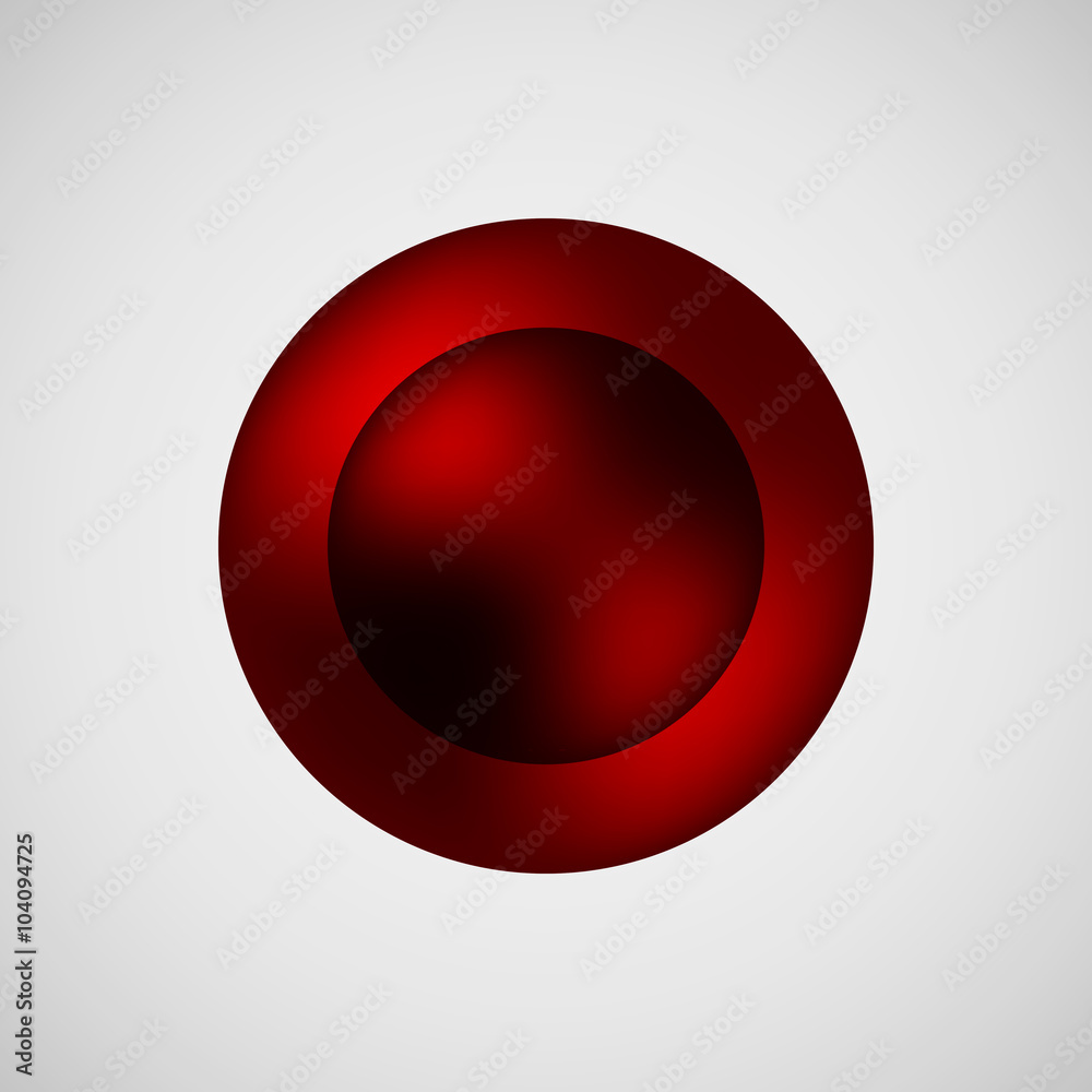 Red abstract round premium bubble badge, luxury button template with realistic reflex and light background for logo, design concepts, banners, web, posters, prints. Vector illustration. Red abstract round premium bubble badge, luxury button template with realistic reflex and light background for logo, design concepts, banners, web, posters, prints. Vector illustration.