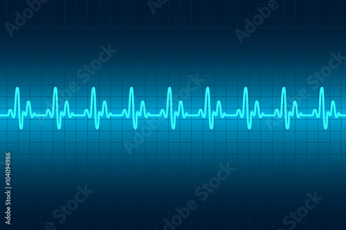 Heart cardiogram monitor. Rhythm heart.