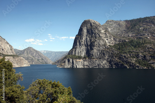 The manmade Hetch Hetchy Reservoir in Yosemite National Park provides water to the city of San Francisco through a gravity-fed pipe system that spans California's vast central valley. photo