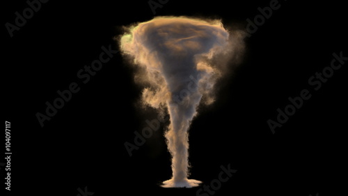 a birth of tornado, whirl, twister or whirlwind, isolated on black background, with alpha  (uhd 3840x2160, ultra high definition, 1920x1080, 1080p) 4k