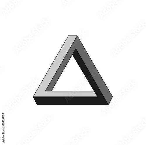 Impossible Triangle. Vector illustration