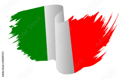 Italy flag vector symbol icon  design. Italian flag color illustration isolated on white background.