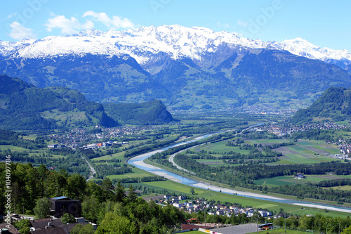 Fürstentum Liechtenstein, Blick von Triesenberg in die Schweiz