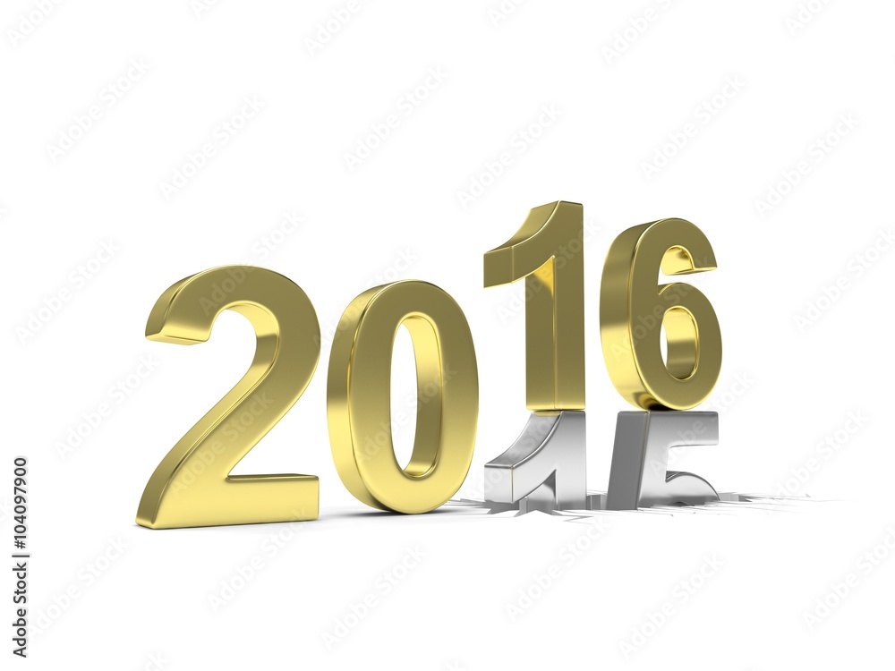 2015-2016 change new year 2016 isolated 2015-2016 change new year 2016 isolated