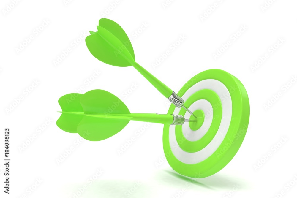 Three arrows darts in center. Three arrows darts in center.