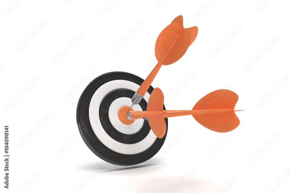 Three arrows darts in center. Three arrows darts in center.
