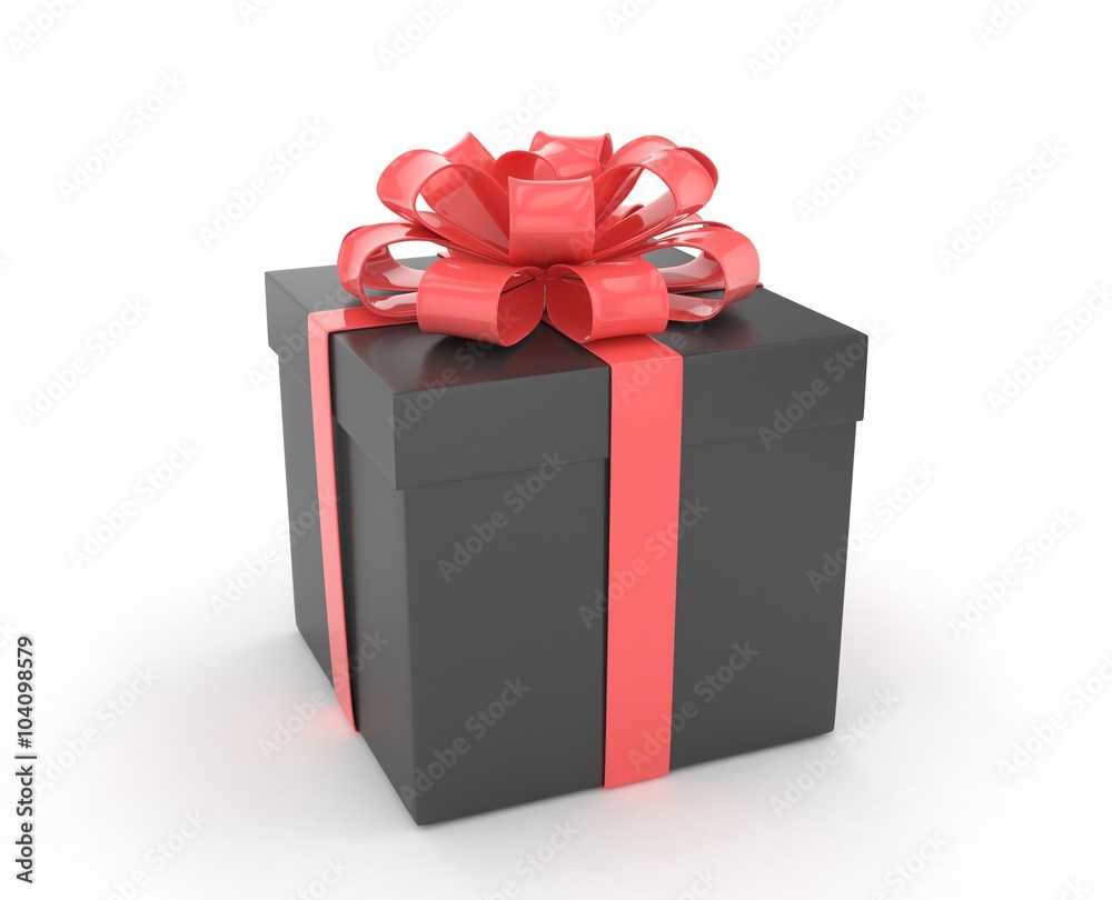 Obraz premium gift box with bows isolated on white
