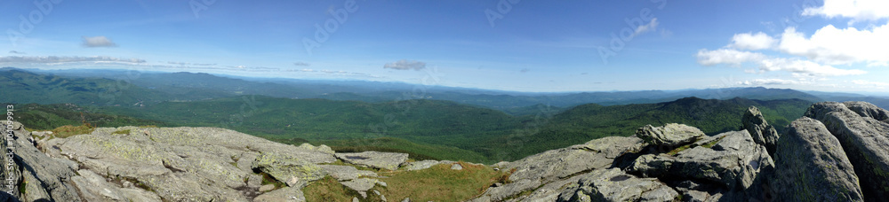 The Green Mountains of Vermont explode with green leaves in late spring.