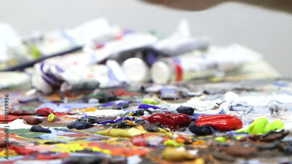 The Artist Mixes Paint The Artist Mixes Paint