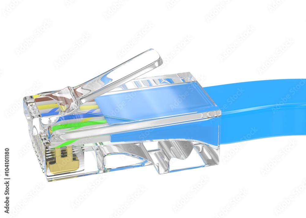 wire rj-45 on a white background, isolated wire rj-45 on a white background, isolated