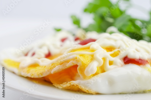 Scrambled eggs with mayonnaise