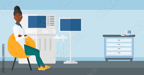Female ultrasound specialist.