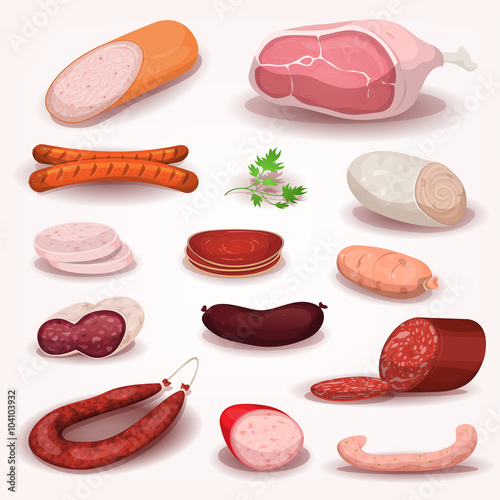 Delicatessen And Butchery Meat Set