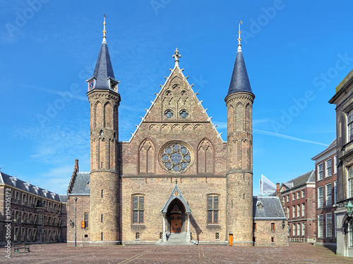 Ridderzaal (Hall of Knights), the main building of the 13th century Binnenhof in The Hague, Netherlands photo