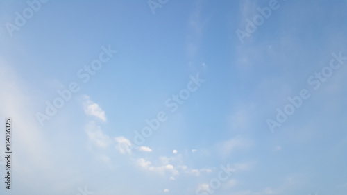 White clouds in a perfect blue sky, Zanzibar 2016