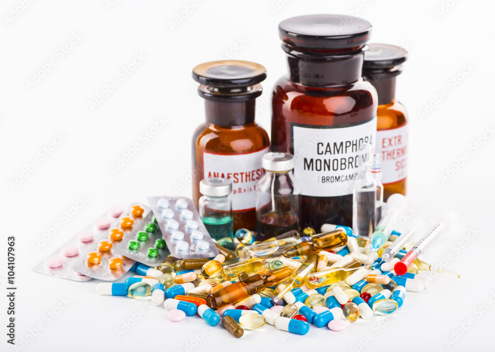 Variety of medicines and drugs Variety of medicines and drugs