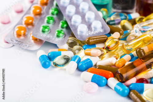 Variety of medicines and drugs photo