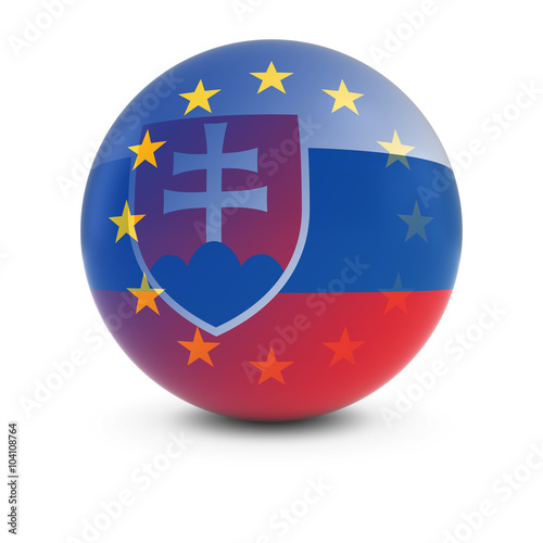 Free Download Slovakian and European Flag Ball - Fading Flags of Slovakia and the EU - GFXLoad