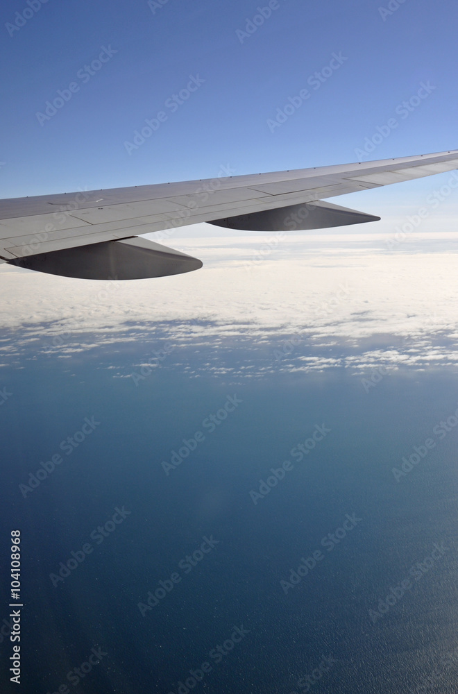 Blick aus einem Flugzeug