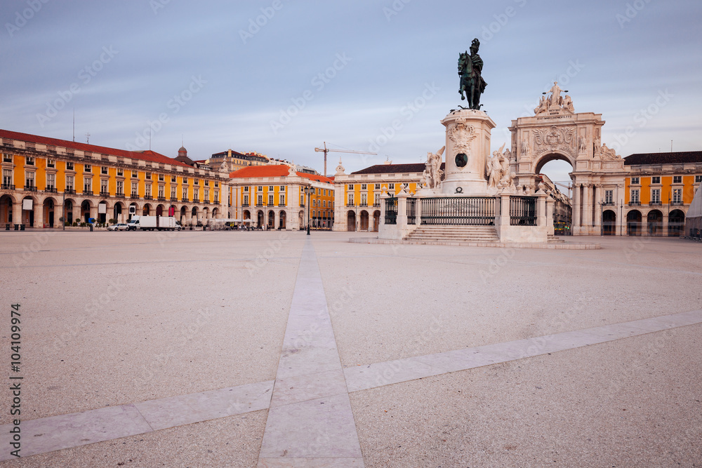 Obraz premium Commerce Square in Lisbon