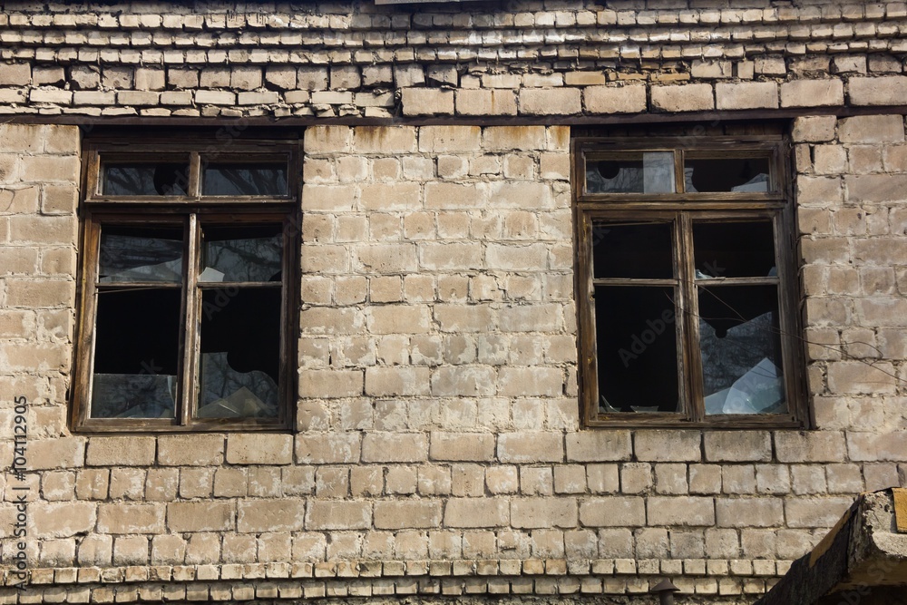 Broken old window Broken old window