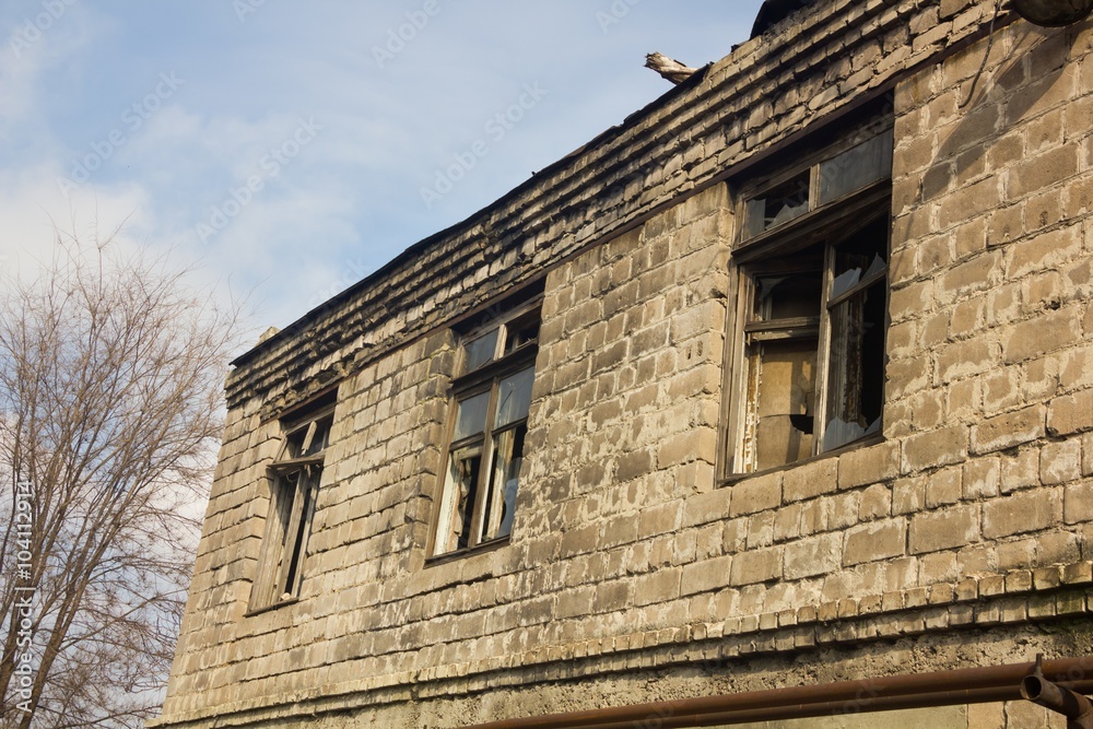 Broken old  window 