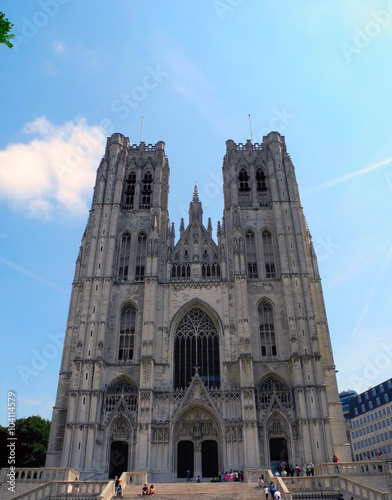 Gothic Cathedral in Brussels, Belgium.