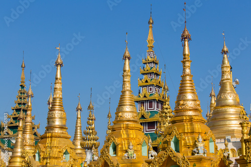 Shwedagon Pagoda in Yangon, Myanmar. © OlegD