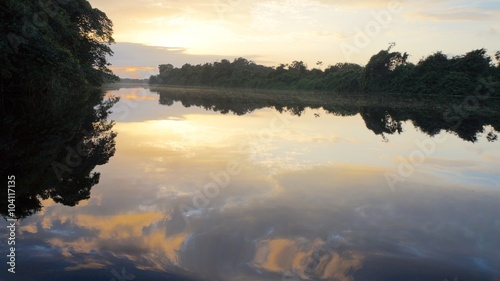 Fototapeta Naklejka Na Ścianę i Meble -  Sunset on a river 