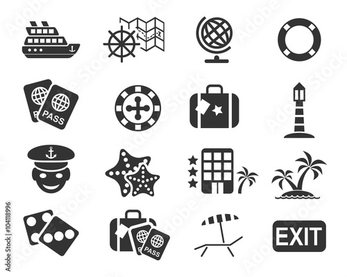cruise icon set