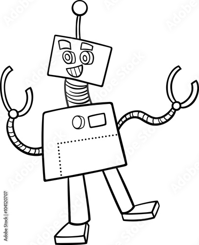 fantasy robot coloring book