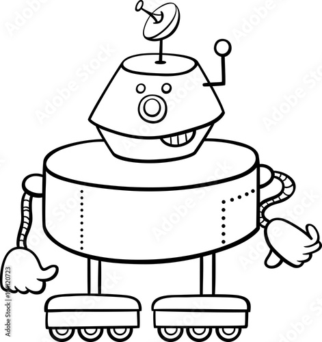 robot character coloring book
