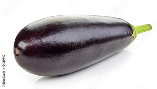 fresh eggplant on white background