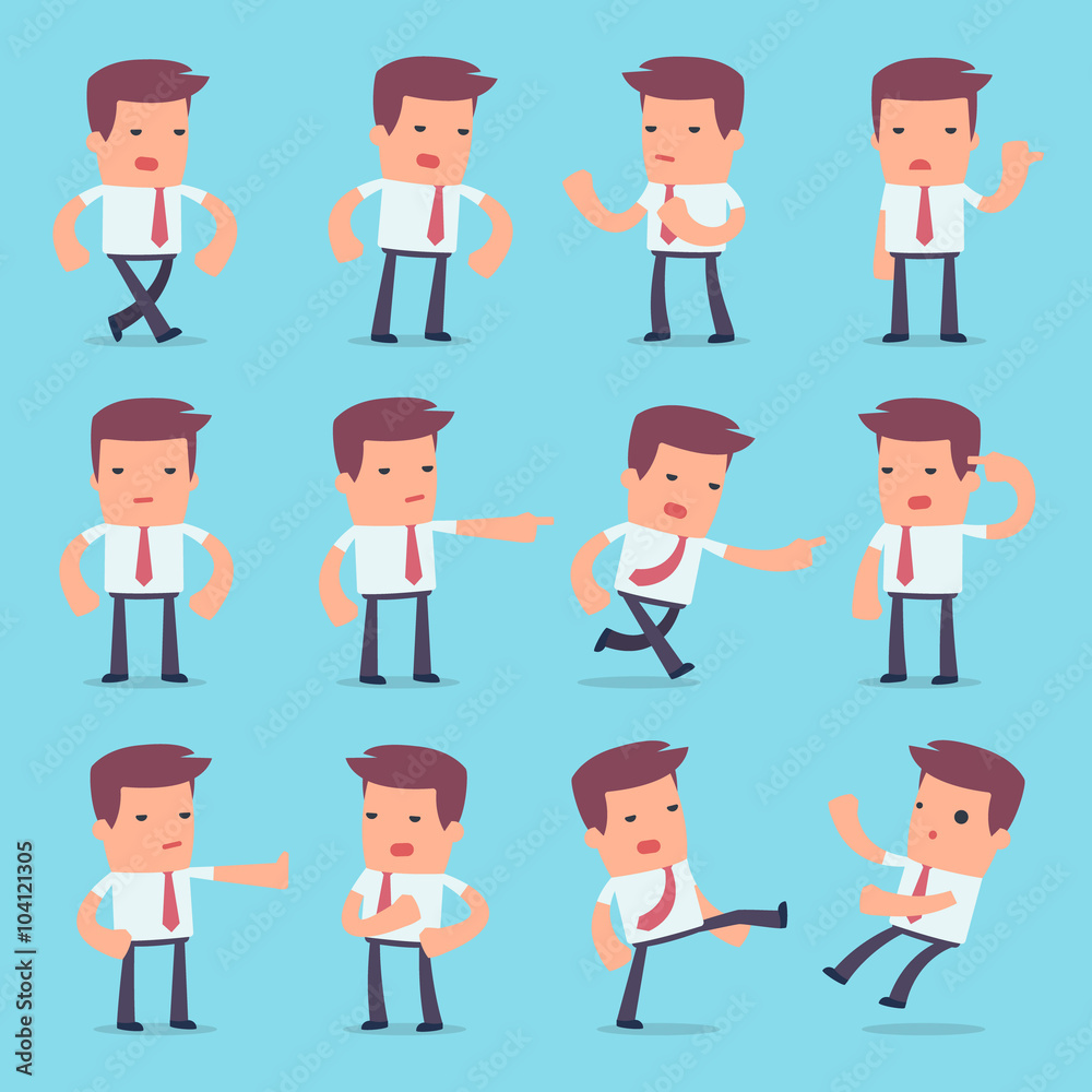 Flat Simple Character Manager for use in design Flat Simple Character Manager for use in design