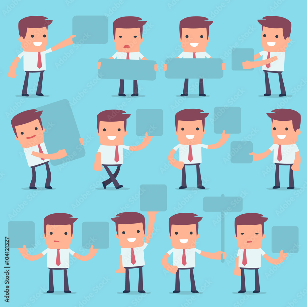 Flat Simple Character Manager for use in design Flat Simple Character Manager for use in design
