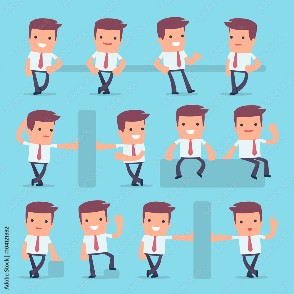 Flat Simple Character Manager for use in design Flat Simple Character Manager for use in design