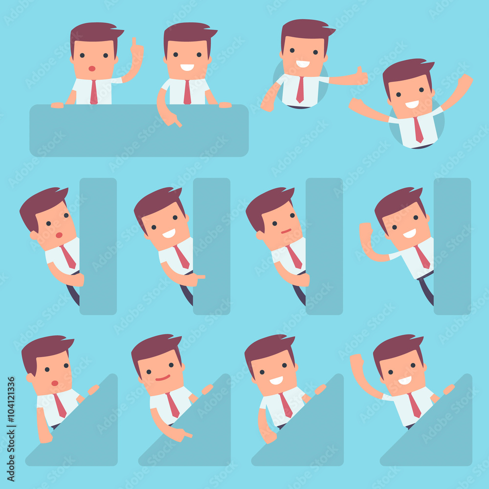 Flat Simple Character Manager for use in design Flat Simple Character Manager for use in design