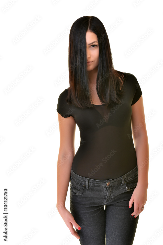 Beautiful woman with long straight hair
Beautiful woman with long straight hair